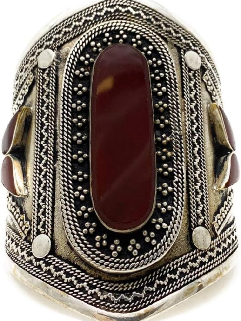 Handmade Adjustable Cuff Bracelet for Women, Bohemian Tribal Kuchi Design